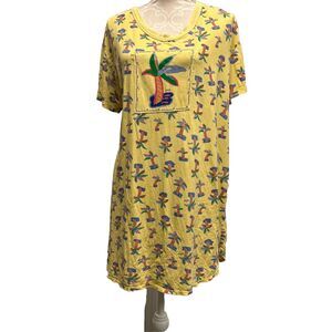 Done Down Under Maxi Dress Womens Size Medium Palm Trees Beach Sleep